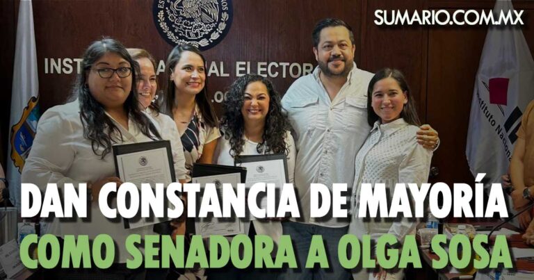 Dan Constancia De Mayoría Como Senadora A Olga Sosa Ruiz Sumario